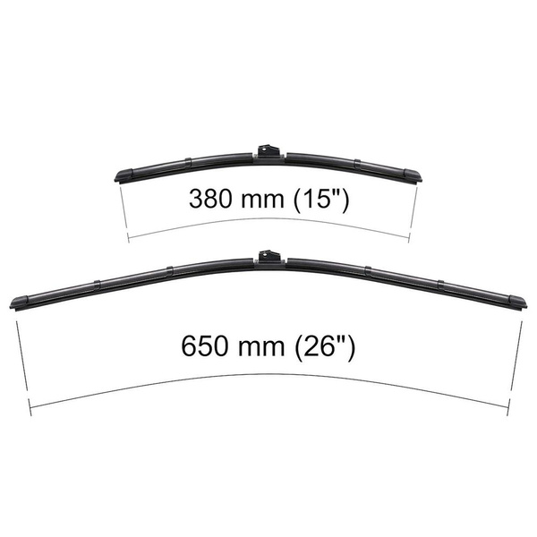 Vindrutetorkarblad till Fiat Linea Sedan (03.2007-2015) - platta torkarblad