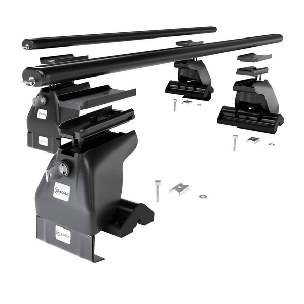 Taklasthållare till Toyota Hilux Pick-Up (2005-2015) - svart takräcke - takhållare - utan fästelement - Aluminium