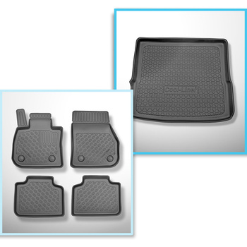 Sats bagagerumsmatta och bilmattor TPE PREMIUM måttillverkade till: BMW X1 F48, 