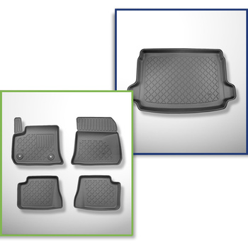 Sats bagagerumsmatta och bilmattor TPE måttillverkade till: Fiat 600e Kombikupé 