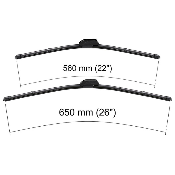 Vindrutetorkarblad till Hyundai Trajet Minibuss (01.2000-06.2007) - platta torkarblad