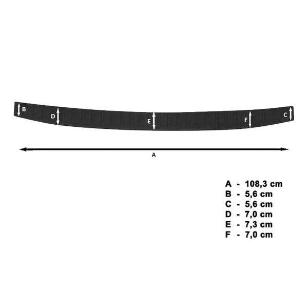 Svart list för bakre stötfångare till Hyundai Tucson SUV (2015-2018)