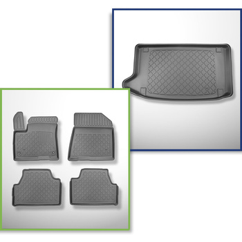 Sats bagagerumsmatta och bilmattor TPE måttillverkade till: Kia e-Soul SUV (05.2