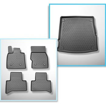 Sats bagagerumsmatta och bilmattor TPE PREMIUM måttillverkade till: Alfa Romeo S