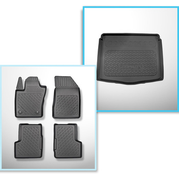 Sats bagagerumsmatta och bilmattor TPE PREMIUM måttillverkade till: Jeep Renegad