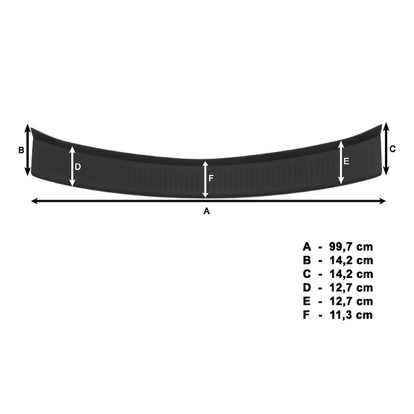 Svart list för bakre stötfångare till Hyundai i30 CW (2012-2017)