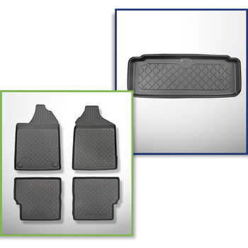 Sats bagagerumsmatta och bilmattor TPE måttillverkade till: Aixam Crossline Cros