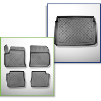 Sats bagagerumsmatta och bilmattor TPE måttillverkade till: Citroen E-C4 III Kom
