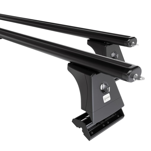 Taklasthållare till BMW Serie 3 G20 Limousine (2019-....) - svart takräcke - takhållare - fästpunkter - Aluminium