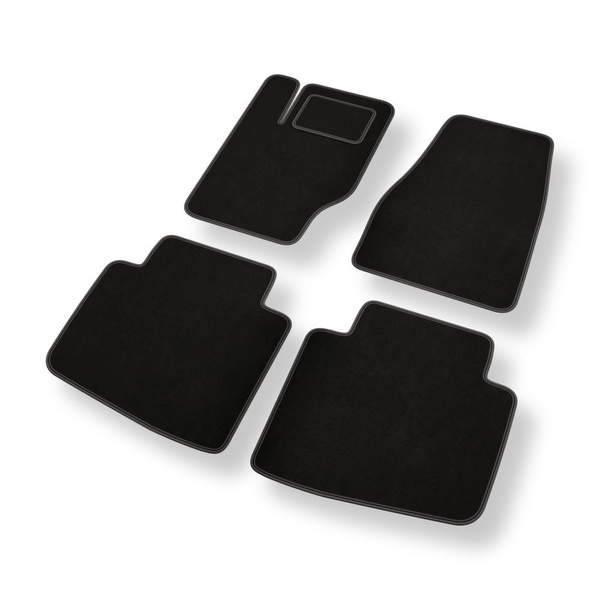 Velourmattor till Jeep Commander I SUV (2006-2010) - svarta