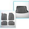 Sats bagagerumsmatta och bilmattor TPE måttillverkade till: Kia Ceed III CD Kombikupé (06.2018-....) - nedre bagagerum; utan bagagerumsgolv i två nivåer