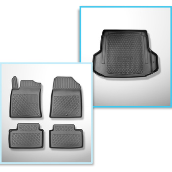 Sats bagagerumsmatta och bilmattor TPE PREMIUM måttillverkade till: Kia Ceed III