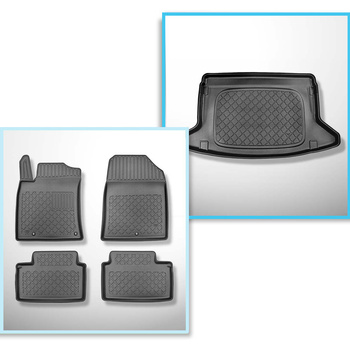 Sats bagagerumsmatta och bilmattor TPE måttillverkade till: Kia Ceed III CD Komb