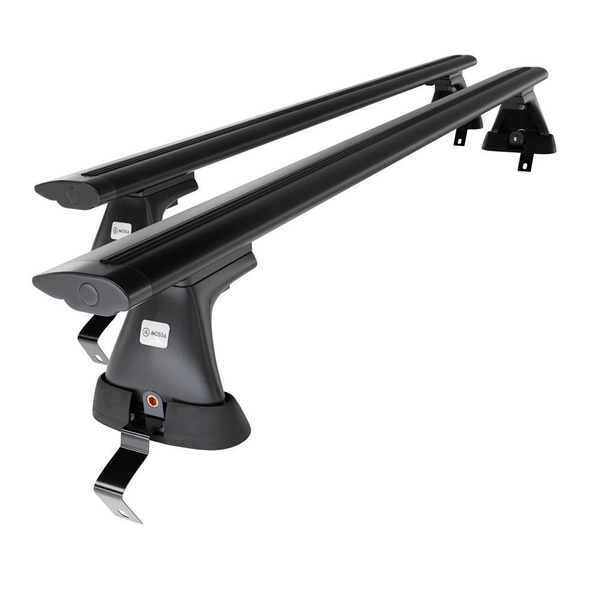 Taklasthållare till Fiat Bravo Kombikupé (2007-2014) - svart takräcke - takhållare - utan fästelement - Aluminium