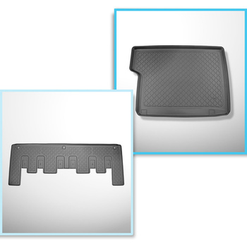 Sats bagagerumsmatta och bilmattor TPE måttillverkade till: Ford Tourneo Custom 