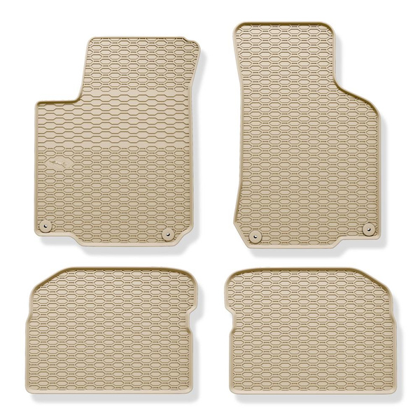 Gummimattor till bil Volkswagen Bora I Sedan, Variant (1997-2005) - beige - 4 st.