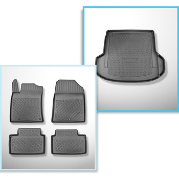 Sats bagagerumsmatta och bilmattor TPE PREMIUM måttillverkade till: Kia ProCeed 