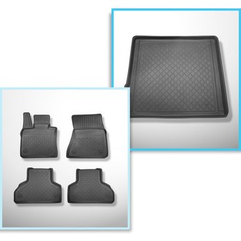 Sats bagagerumsmatta och bilmattor TPE måttillverkade till: BMW X5 E70 SAV (04.2