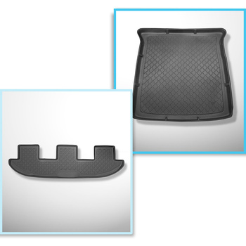 Sats bagagerumsmatta och bilmattor TPE måttillverkade till: Seat Alhambra II Skå
