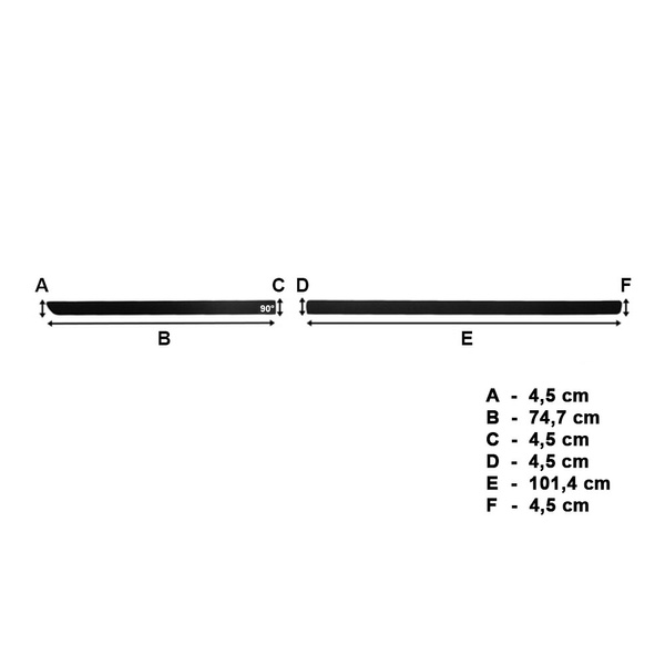 Svarta sidolister till bil Skoda Octavia II Kombisedan (5 dörrar) - (2004-2013)