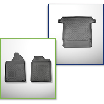 Sats bagagerumsmatta och bilmattor TPE måttillverkade till: Aixam Crossline Cros