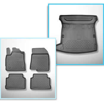 Sats bagagerumsmatta och bilmattor TPE måttillverkade till: Dacia Jogger Kombi (