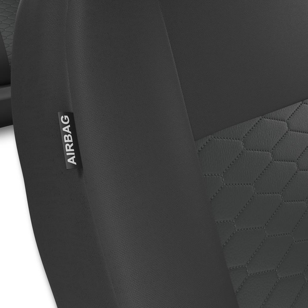 Universella sätesöverdrag till Mitsubishi Pajero II, III, IV (1990-2017) - Typ 3 (grå)