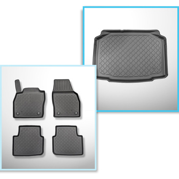 Sats bagagerumsmatta och bilmattor TPE måttillverkade till: Skoda Kamiq SUV (09.