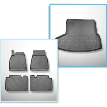 Sats bagagerumsmatta och bilmattor TPE PREMIUM måttillverkade till: Tesla Model 