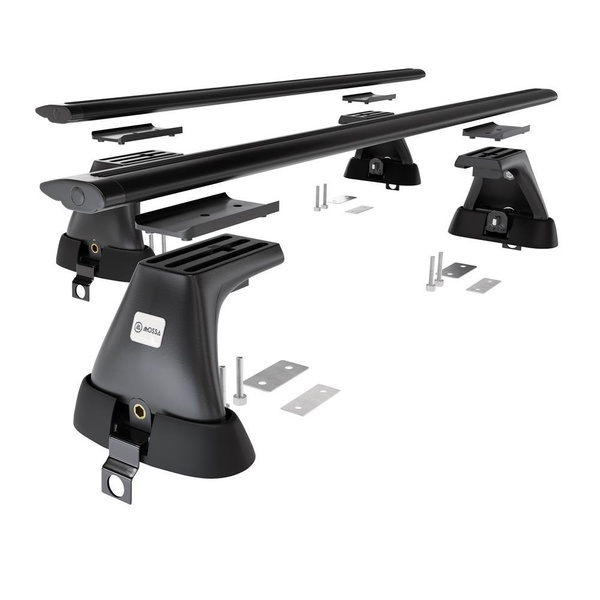 Taklasthållare till Mercedes-Benz S-klass W220 Limousine (1999-2005) - svart takräcke - takhållare - utan fästelement - Aluminium