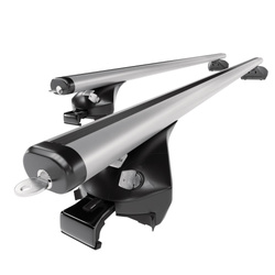 Taklasthållare till BMW Serie 3 F31 Touring (2012-2018) - silver takräcke - takhållare -integrerad reling - Aluminium