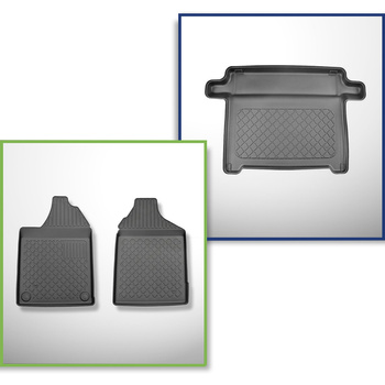 Sats bagagerumsmatta och bilmattor TPE måttillverkade till: Aixam Coupe electric