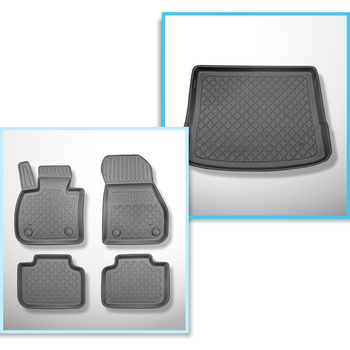 Sats bagagerumsmatta och bilmattor TPE måttillverkade till: BMW Serie 2 U06 Acti