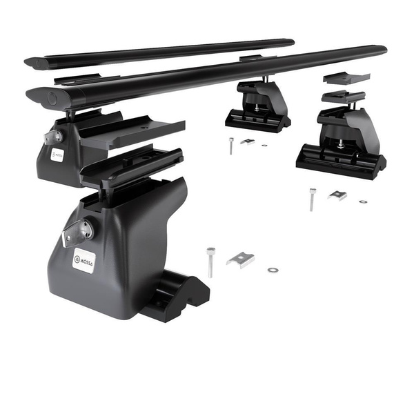 Taklasthållare till Renault Trafic Skåpbil (2001-2006) - svart takräcke - takhållare - fästpunkter - Aluminium