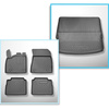 Sats bagagerumsmatta och bilmattor TPE PREMIUM måttillverkade till: Nissan X-Trail IV (T33) e-Power SUV (09.2022-....) - 7 platser; utan tredje raden
