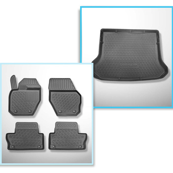 Sats bagagerumsmatta och bilmattor TPE PREMIUM måttillverkade till: Volvo XC60 I