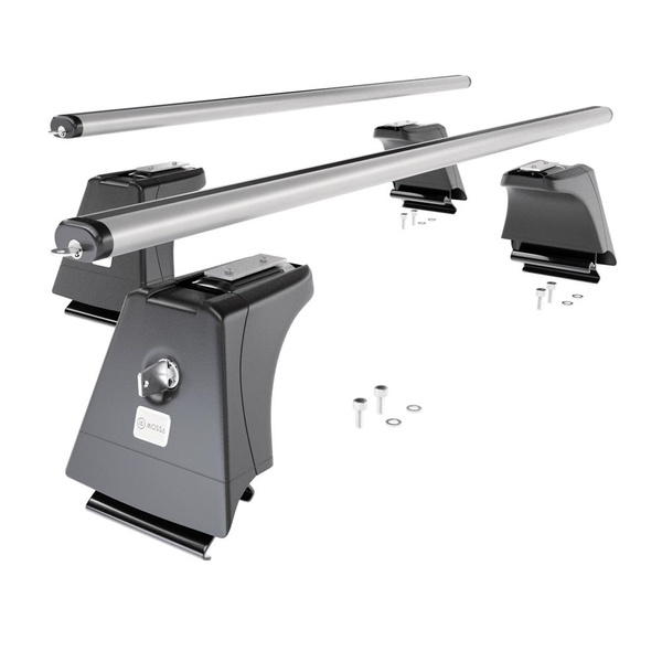 Taklasthållare till Volvo XC60 SUV (2008-2017) - silver takräcke - takhållare -integrerad reling - Aluminium