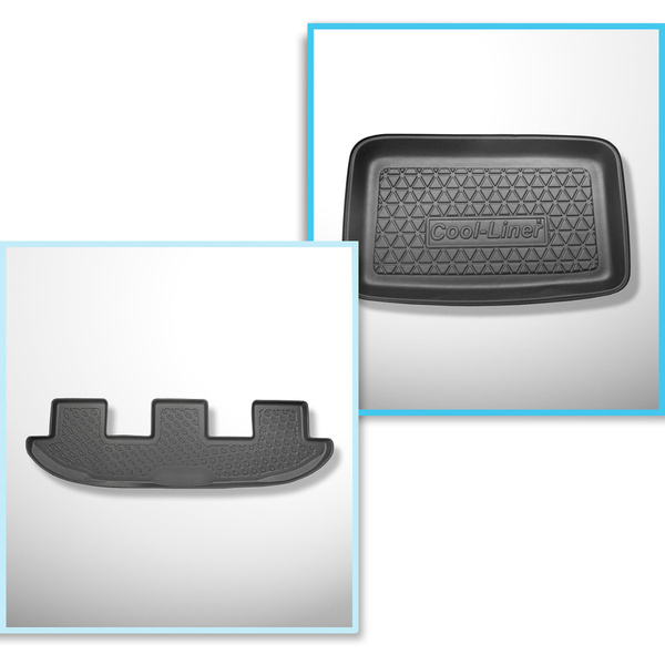 Sats bagagerumsmatta och bilmattor TPE PREMIUM måttillverkade till: Seat Alhambra II Skåpbil (09.2010-03.2022)