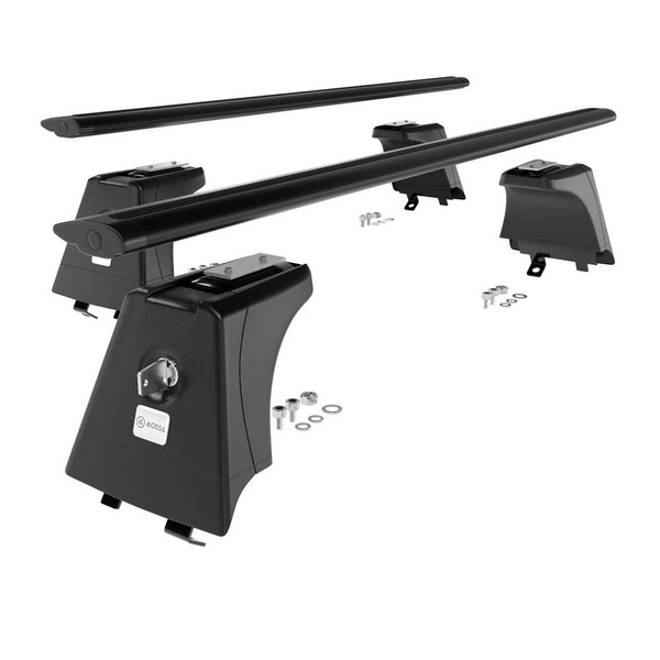 Taklasthållare till Hyundai i30 II Wagon (2012-2017) - svart takräcke - takhållare - integrerad reling - Aluminium