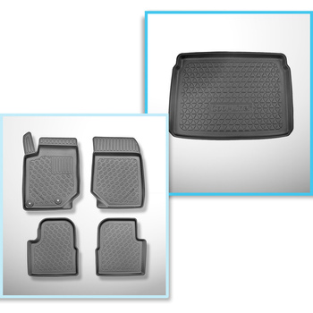 Sats bagagerumsmatta och bilmattor TPE PREMIUM måttillverkade till: Peugeot 2008