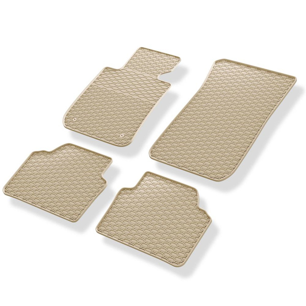 Gummimattor till bil BMW Serie 3 E90, E91 Limousine, Touring (2004-2013) - beige - 4 st.