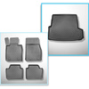 Sats bagagerumsmatta och bilmattor TPE måttillverkade till: BMW Serie 3 F31 Touring (12.2012-02.2019) - utan X-drive