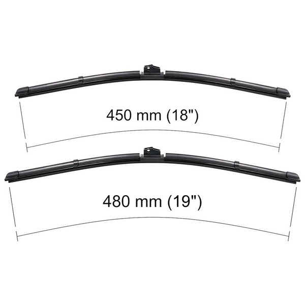 Vindrutetorkarblad till Mini Hatch R56 Kombikupé (04.2012-11.2013) - platta torkarblad