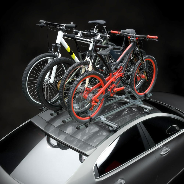 Takmonterad cykelhållare av aluminium - 4xM-08