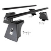 Taklasthållare till Toyota RAV4 V SUV (2019-....) - svart takräcke - takhållare - integrerad reling - Aluminium