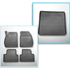 Sats bagagerumsmatta och bilmattor TPE PREMIUM måttillverkade till: Opel Zafira C Minibuss (01.2012-07.2019) - 5/7 platser; tredje raden nedsänkt