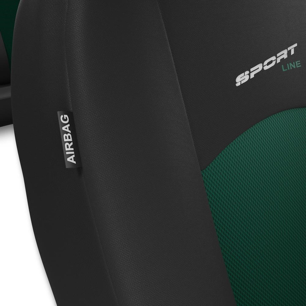 Universella sätesöverdrag till Dacia Duster I, II, III (2010-....) - grön