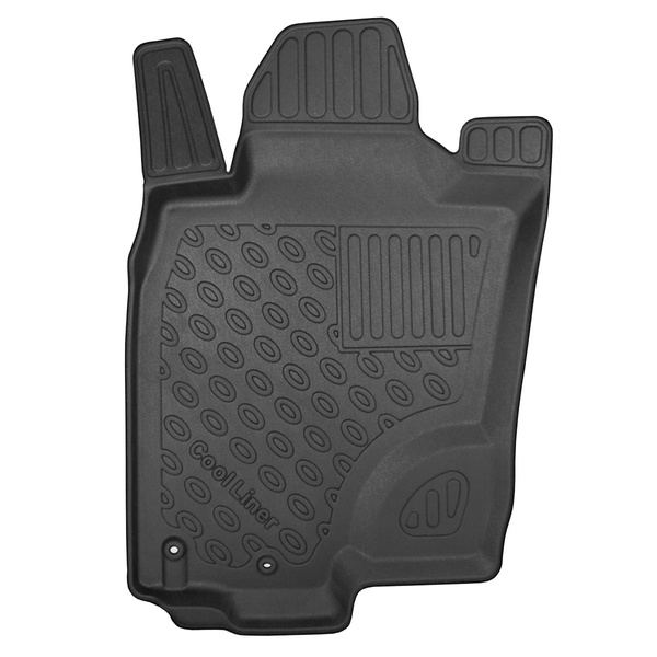 Tpe-mattor till Nissan Navara NP300 Pick-Up (12.2015-10.2022) - fästkrokar i golvet