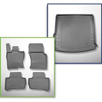Sats bagagerumsmatta och bilmattor TPE måttillverkade till: Land Rover Range Rov