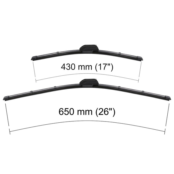 Vindrutetorkarblad till Infiniti Q50 Sedan (07.2013-2017) - platta torkarblad